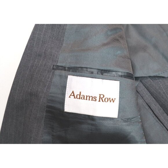 VINTAGE MEN'S GRAY PINSTRIPE BLAZER SUIT JACKET - ADAMS ROW - SIZE 42S - Picture 3 of 4